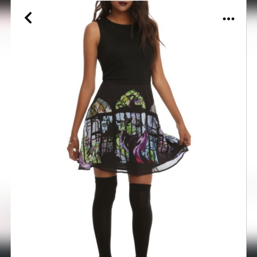 Disney Maleficent Glass Chiffon Dress Size XL NWT